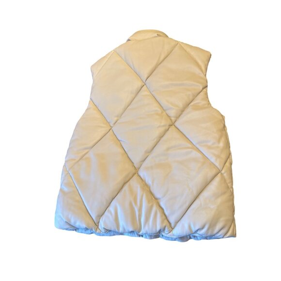 Abercrombie & Fitch Puffer Vest S Vegan Leather Wind & Water Resistant Fabric Re - Picture 3 of 3